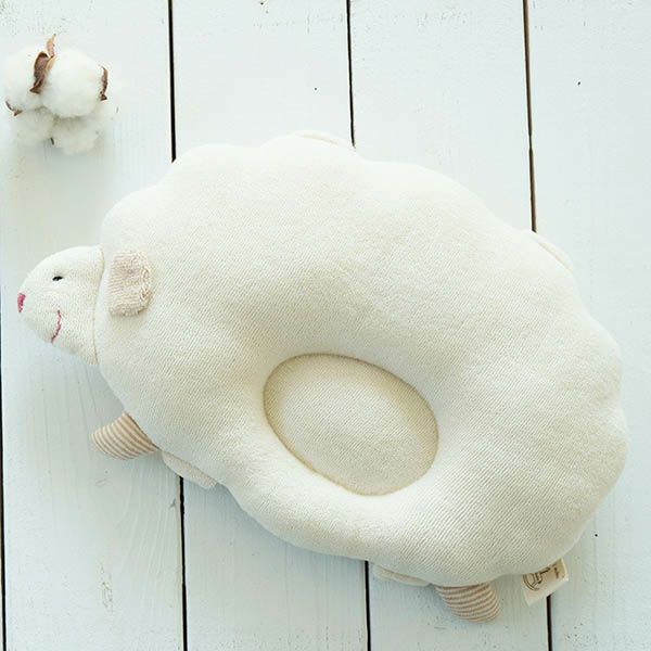 オーガニックコットン ひつじのベビーまくら 生成り