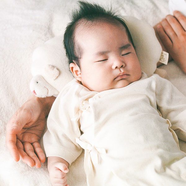 オーガニックコットン ひつじのベビーまくら 生成り