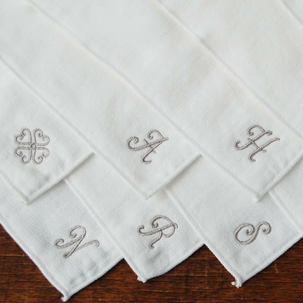 オーガニックコットン イニシャルミニタオル（ケース入り）