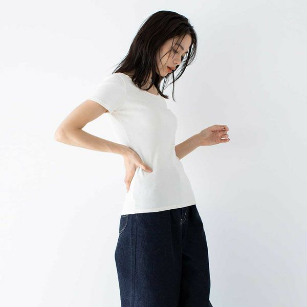 オーガニックコットン ベーシック クルーネックTシャツ（半袖）