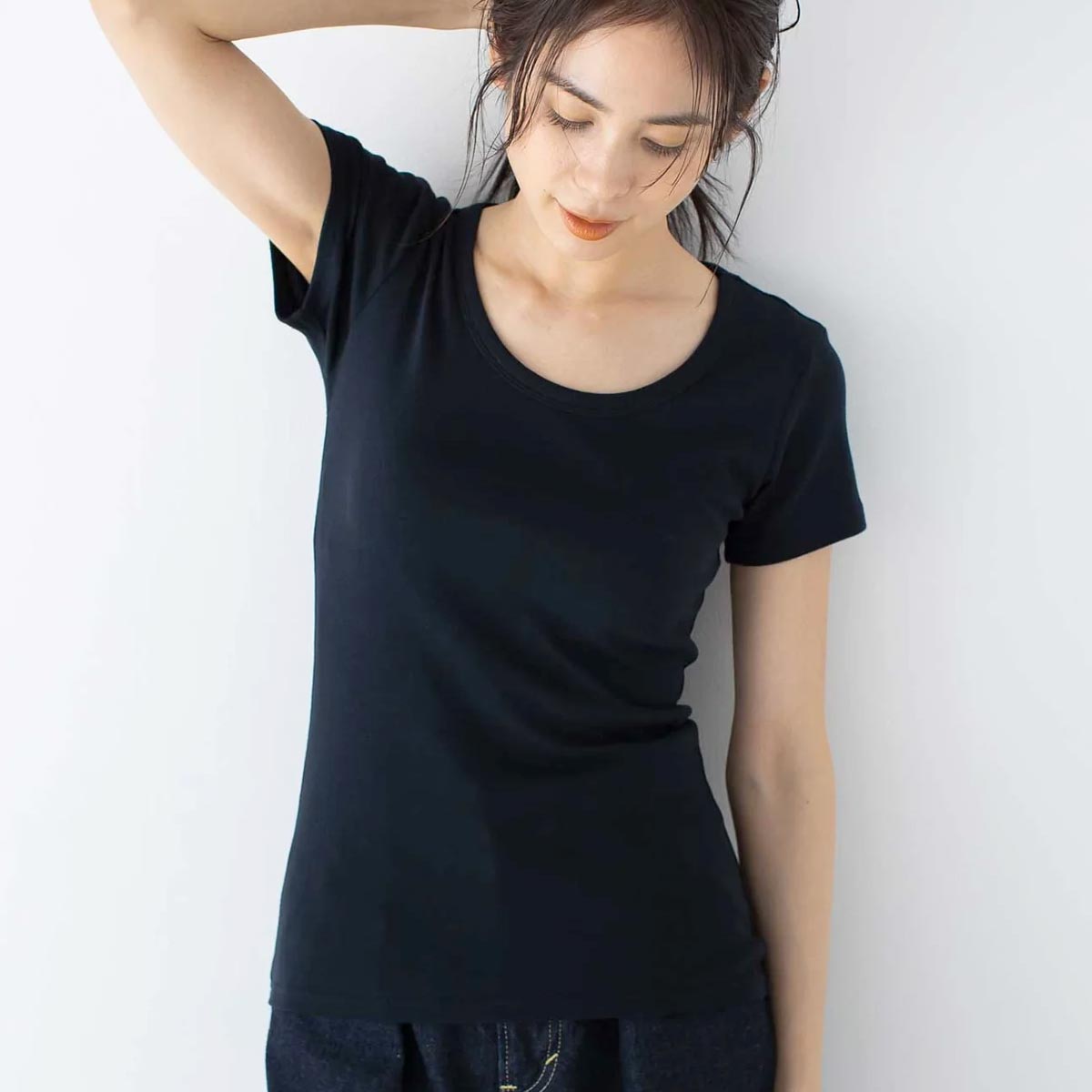 オーガニックコットン ベーシック クルーネックTシャツ（半袖）