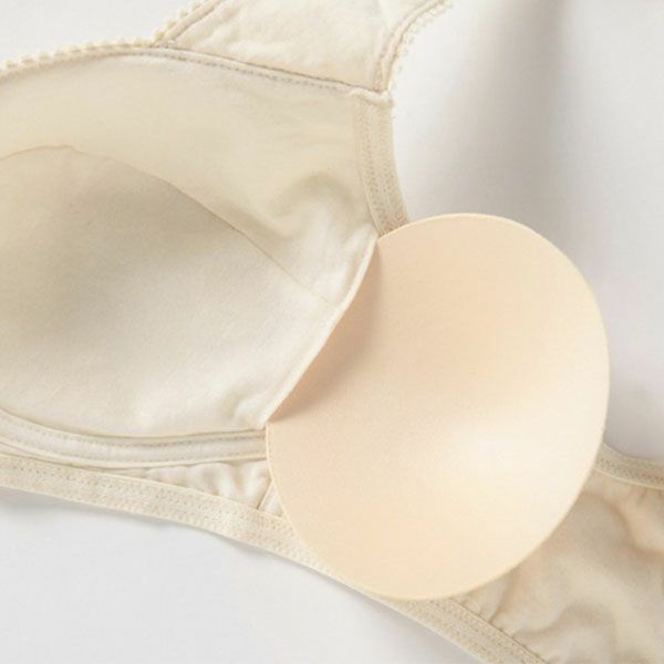 オーガニックコットン ハッピーエンブロイダリーレースブラ