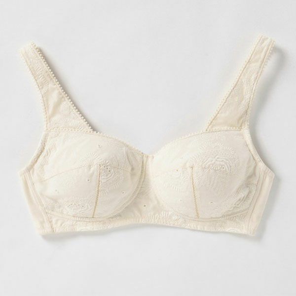 オーガニックコットン ハッピーエンブロイダリーレースブラ