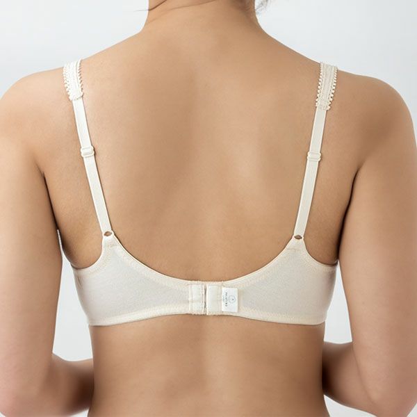 オーガニックコットン ハッピーエンブロイダリーレースブラ