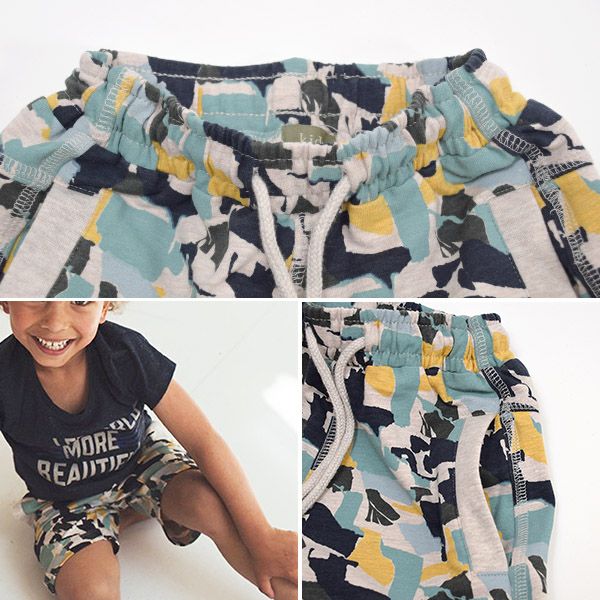 【SALE／30%OFF】オーガニックコットン キッズショートパンツ DarcyPrint