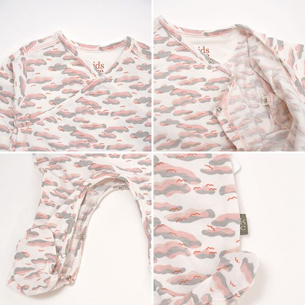 【SALE／50%OFF】オーガニックコットン ベビー足つきカバーオール（長袖）Philly