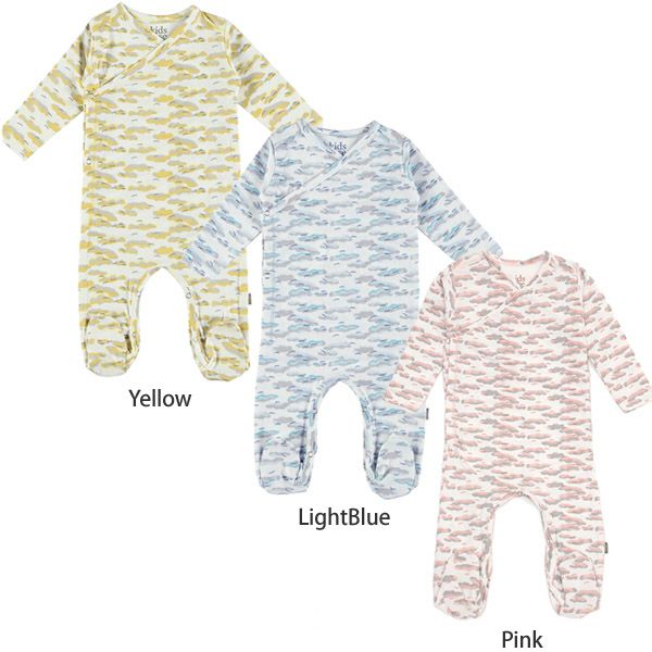 【SALE／50%OFF】オーガニックコットン ベビー足つきカバーオール（長袖）Philly