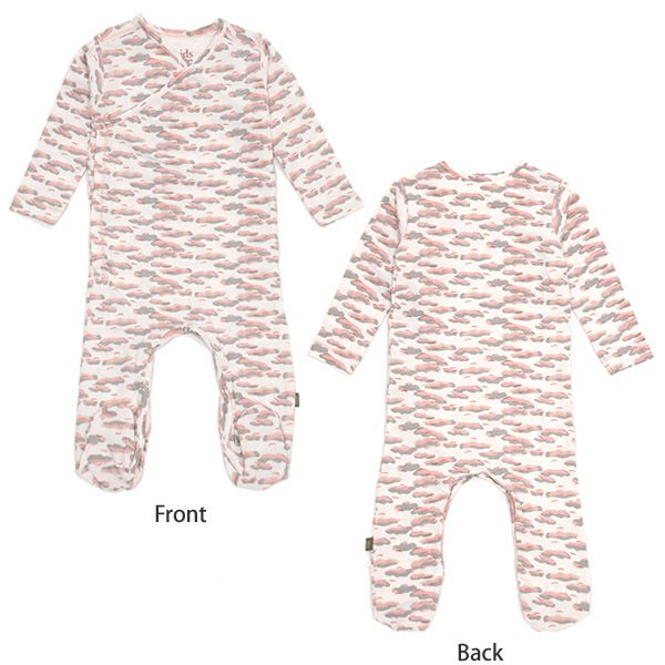 【SALE／50%OFF】オーガニックコットン ベビー足つきカバーオール（長袖）Philly