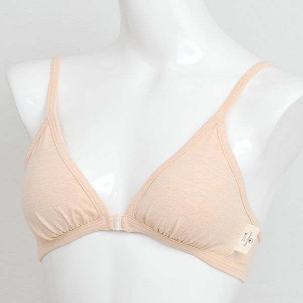 オーガニックコットン ベア天フロントホックブラ