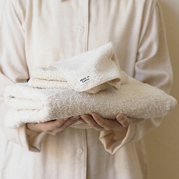 オーガニックコットン たわわウォッシュタオル きなり 30×30