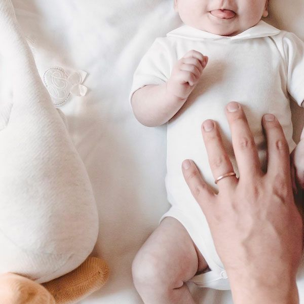 【SALE／30%OFF】オーガニックコットン＆リヨセル ベビー襟付きロンパース(半袖)