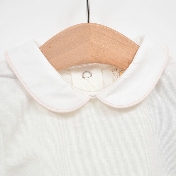 【SALE／30%OFF】オーガニックコットン＆リヨセル ベビー襟付きロンパース(半袖)