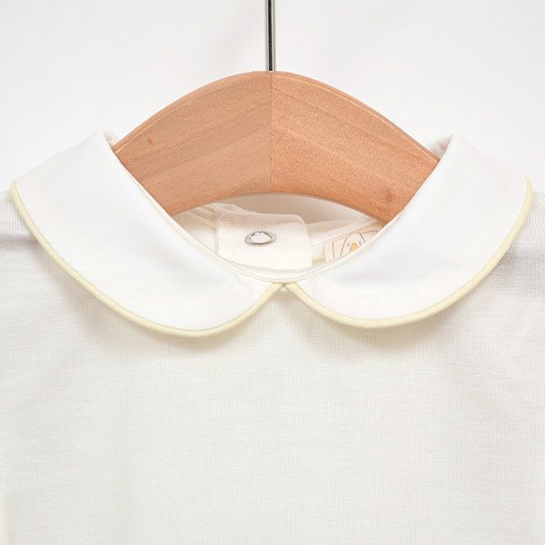 【SALE／30%OFF】オーガニックコットン＆リヨセル ベビー襟付きロンパース(半袖)
