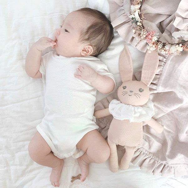 【SALE／30%OFF】オーガニックコットン＆リヨセル ベビー襟付きロンパース(半袖)