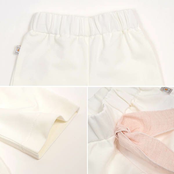 【SALE／30%OFF】オーガニックコットン ベビーリボン付きパンツ