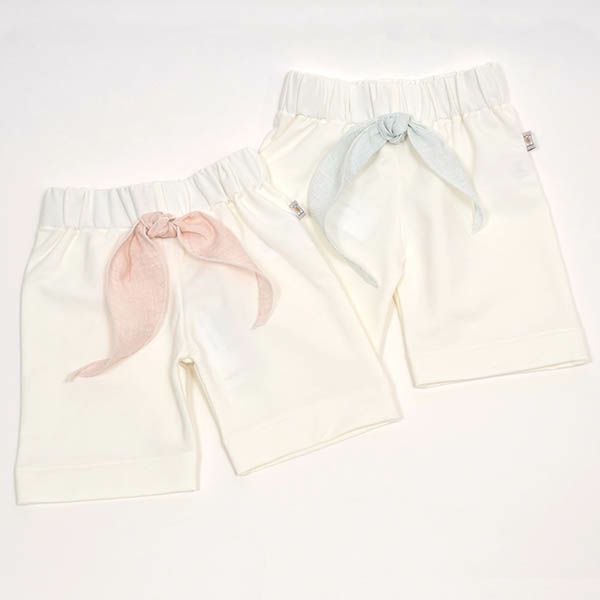 【SALE／30%OFF】オーガニックコットン ベビーリボン付きパンツ