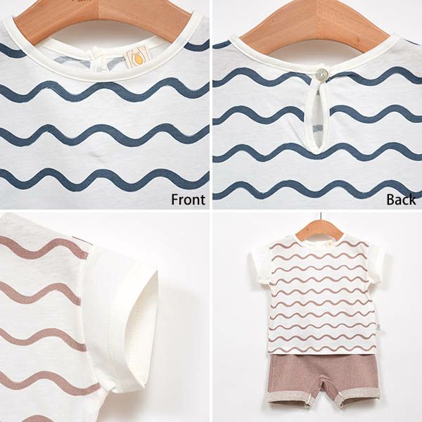 【SALE／30%OFF】オーガニックコットン ベビーTシャツ Onde(半袖)