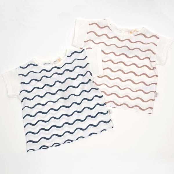 【SALE／30%OFF】オーガニックコットン ベビーTシャツ Onde(半袖)