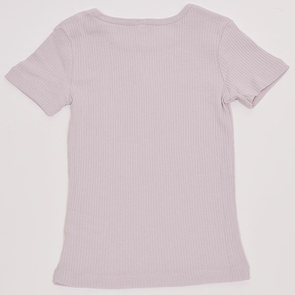 【SALE／30%OFF】オーガニックコットン キッズ リブクルーネックＴ（半袖）