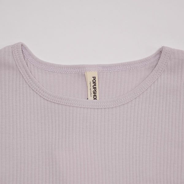 【SALE／30%OFF】オーガニックコットン キッズ リブクルーネックＴ（半袖）