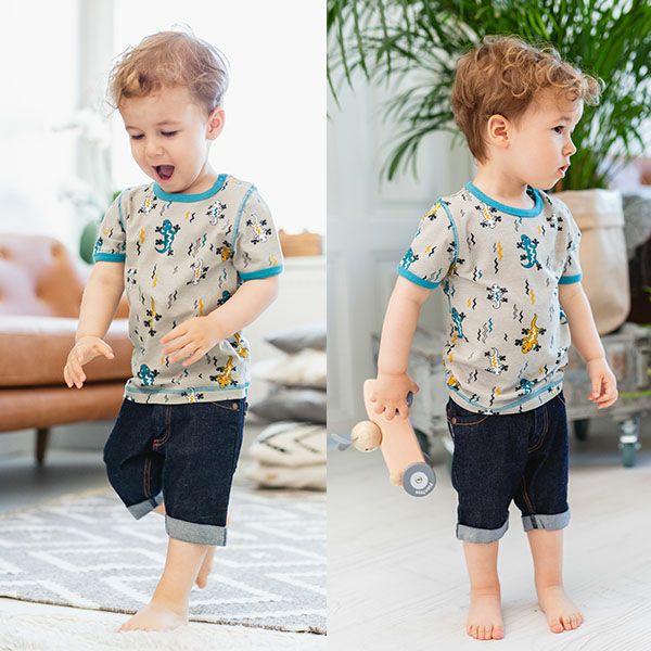 【SALE／30%OFF】オーガニックコットン キッズデニムハーフパンツ