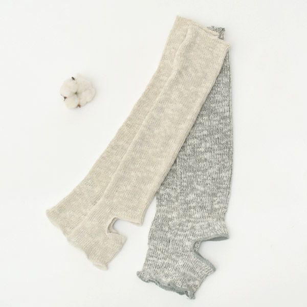 オーガニックコットン 綿100％ かかとあきウォーマー