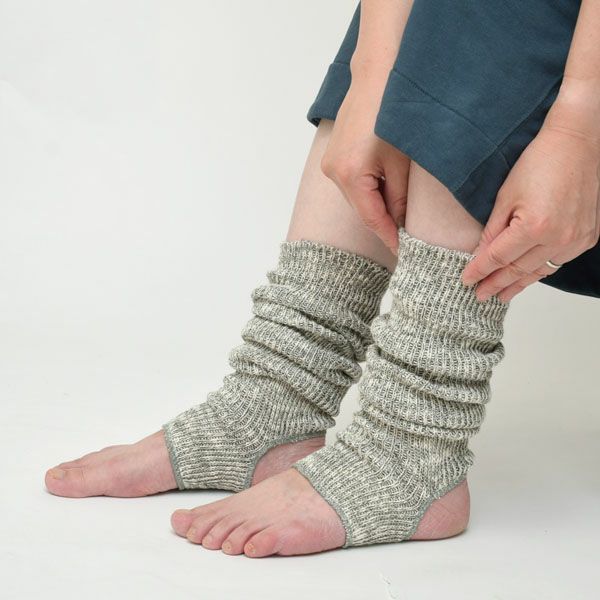 オーガニックコットン 綿100％ かかとあきウォーマー