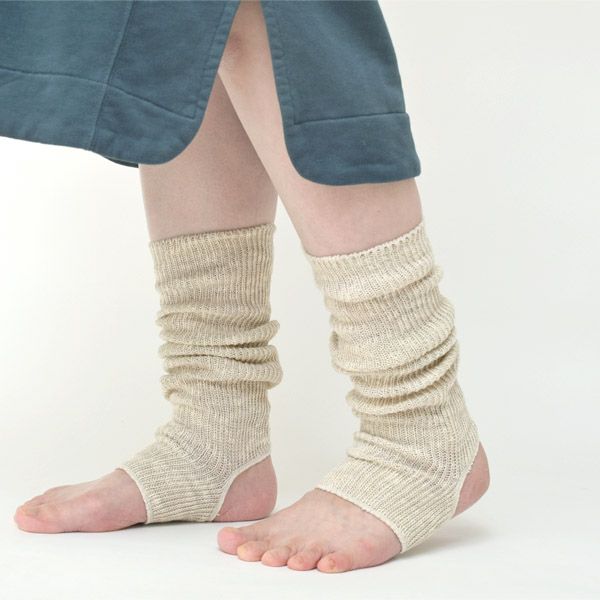 オーガニックコットン 綿100％ かかとあきウォーマー