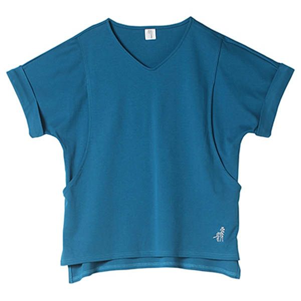 オーガニックコットン 授乳服（サイドスリットタイプ）Vネックシャツ プレーリー