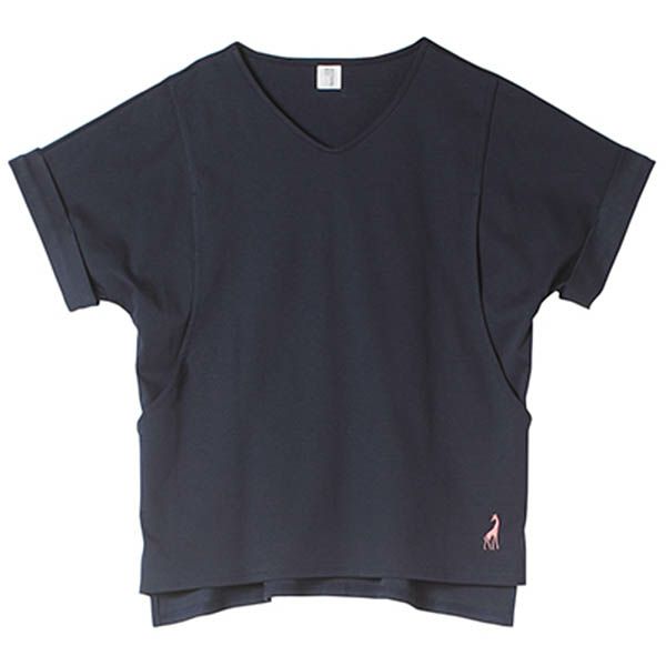 オーガニックコットン 授乳服（サイドスリットタイプ）Vネックシャツ プレーリー