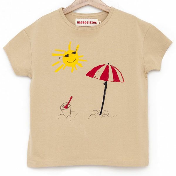 【SALE／30%OFF】オーガニックコットン キッズTシャツ BEACH（半袖）
