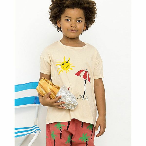 【SALE／30%OFF】オーガニックコットン キッズTシャツ BEACH（半袖）