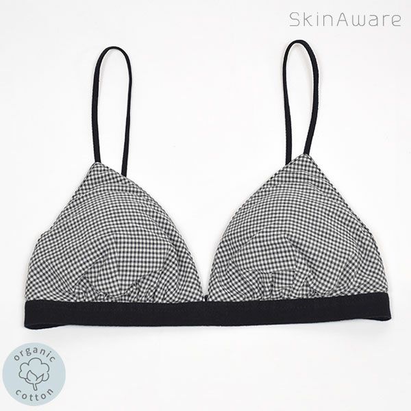 オーガニックコットン スタイリッシュブラ チェック