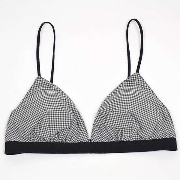 オーガニックコットン スタイリッシュブラ チェック