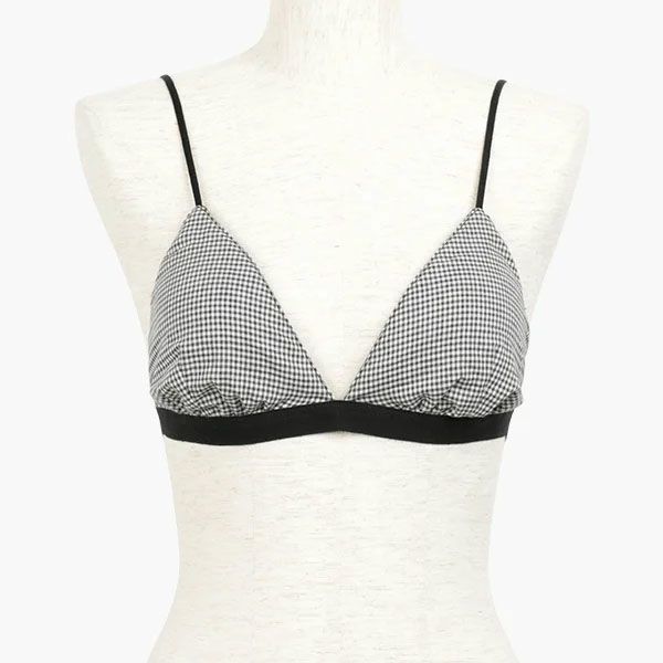 オーガニックコットン スタイリッシュブラ チェック