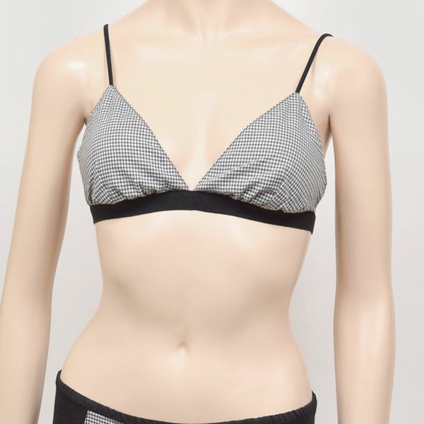 オーガニックコットン スタイリッシュブラ チェック