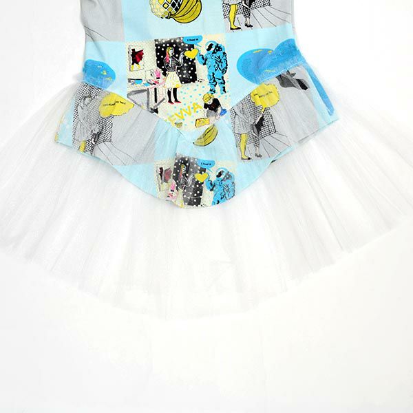 【SALE／80%OFF】オーガニックコットン ベビー チュールチュニック COMIC Blue 9-18m