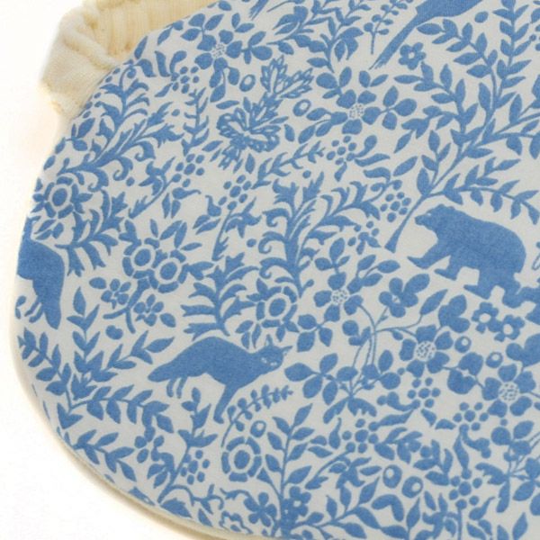 オーガニックコットン ビッグアイマスク ブルー フォレスト