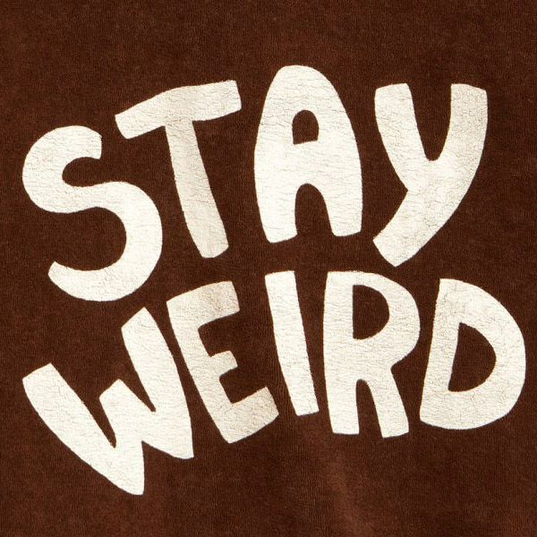 【SALE／40%OFF】オーガニックコットン キッズテリースウェット Stay weird (長袖)