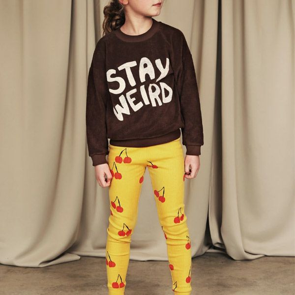 【SALE／40%OFF】オーガニックコットン キッズテリースウェット Stay weird (長袖)
