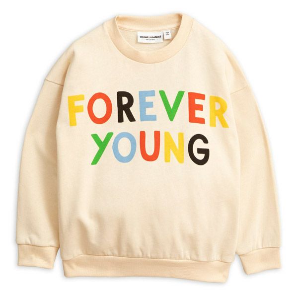 【SALE／40%OFF】オーガニックコットン キッズ裏起毛スウェット Forever young (長袖)