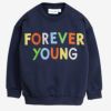 【SALE／40%OFF】オーガニックコットン キッズ裏起毛スウェット Forever young (長袖)