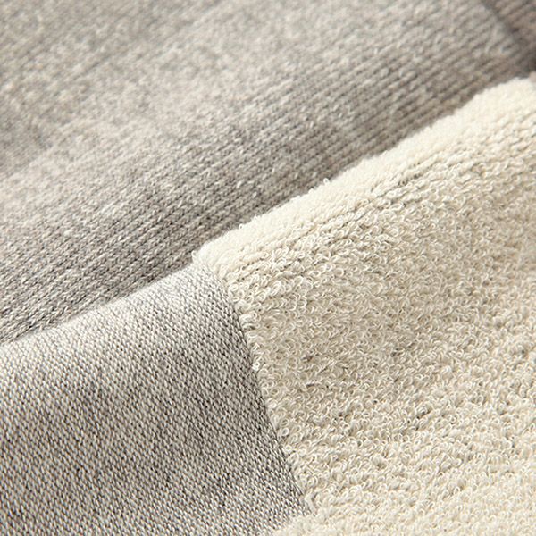 オーガニックコットン&ヤク 厚手おやすみソックス グレー 22-24