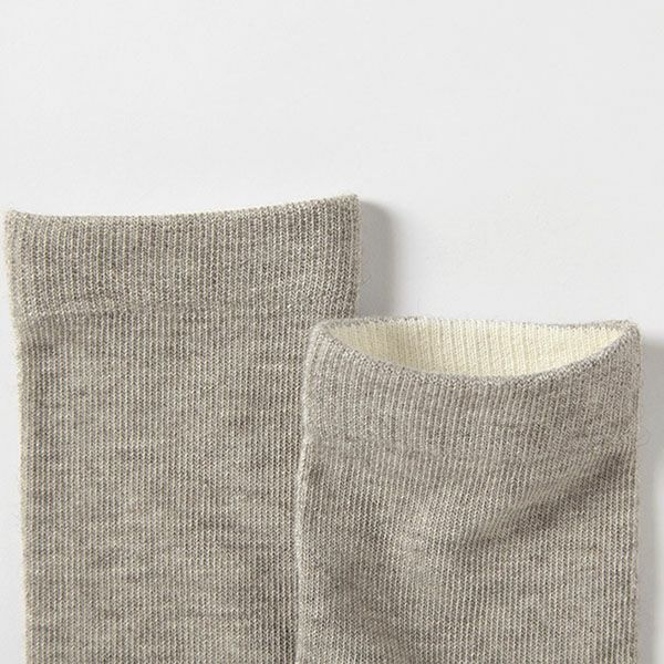オーガニックコットン&ヤク 5本指ソックス グレー 22-24