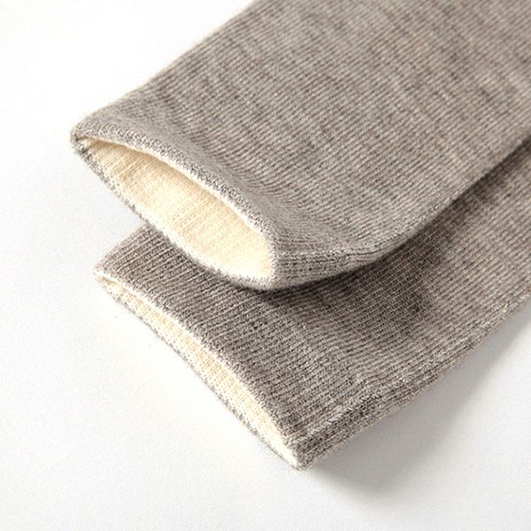 オーガニックコットン&ヤク 5本指ソックス グレー 22-24