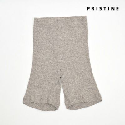 オーガニックコットン&ヤク テレコ3分丈ボトム グレー M
