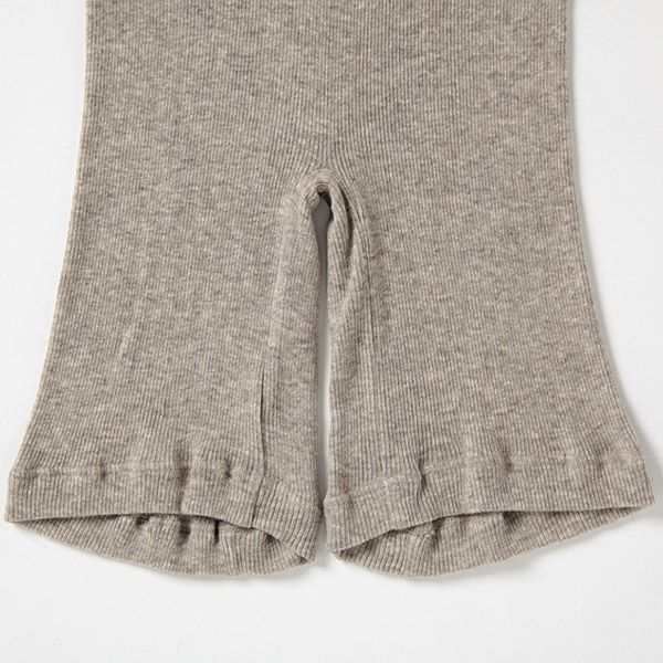 オーガニックコットン&ヤク テレコ3分丈ボトム グレー M