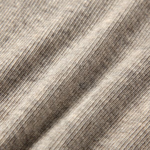 オーガニックコットン&ヤク テレコ3分丈ボトム グレー M