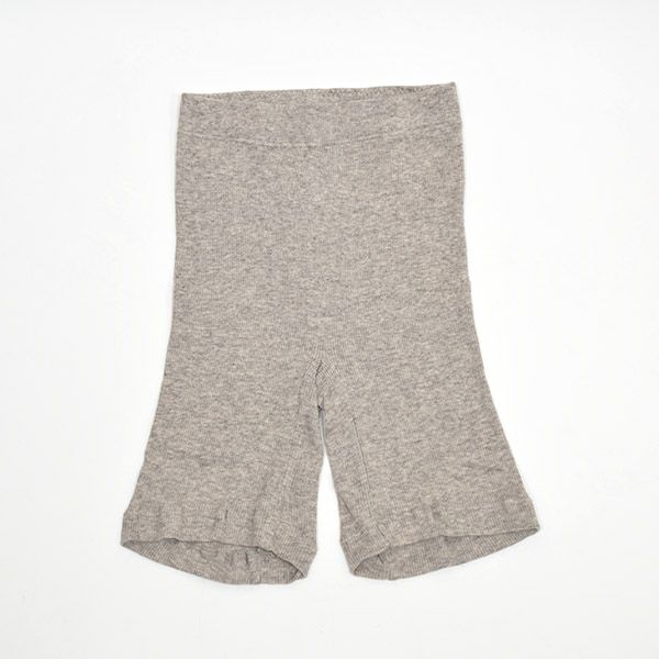 オーガニックコットン&ヤク テレコ3分丈ボトム グレー M