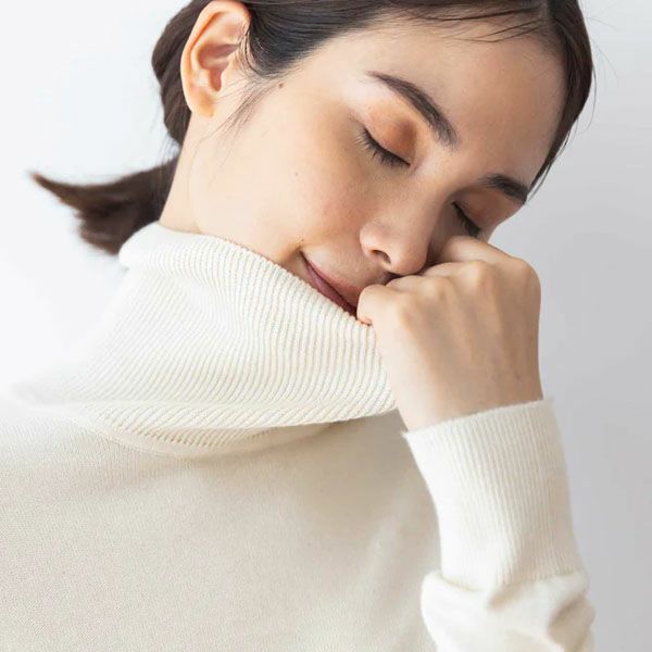 オーガニックコットン ニットタートルネック